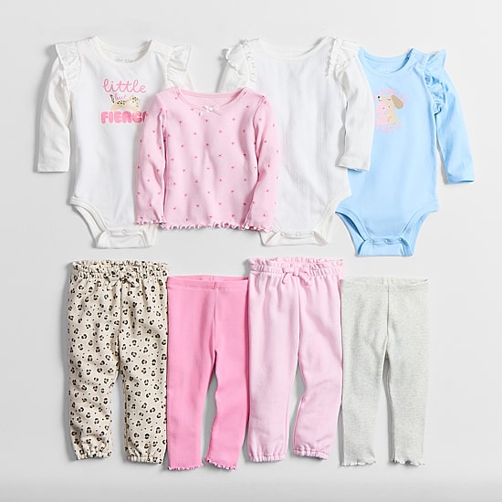 Okie Dokie Baby Girls Cinched Regular Fit French Terry Pull-On Pant