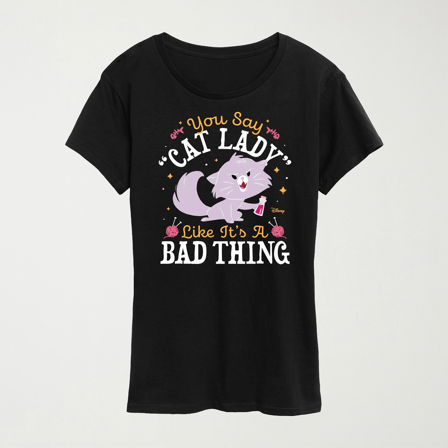 Cat Lady Like Its A Bad Thing Womens Crew Neck Short Sleeve Regular Fit Graphic T-Shirt