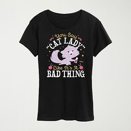 Hybrid Tees Cat Lady Like Its A Bad Thing Womens Crew Neck Short Sleeve Regular Fit Graphic T-shirt In Black