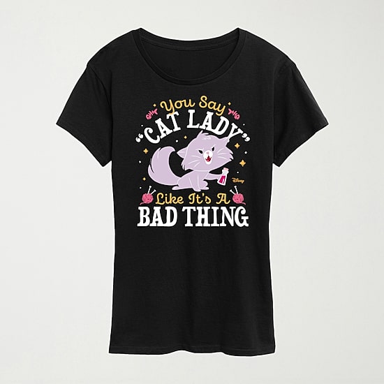 Cat Lady Like Its A Bad Thing Womens Crew Neck Short Sleeve Regular Fit Graphic T-Shirt