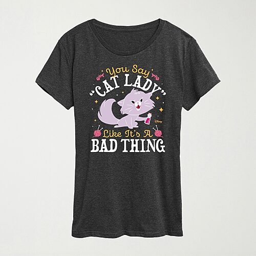 Hybrid Tees Cat Lady Like Its A Bad Thing Womens Crew Neck Short Sleeve Regular Fit Graphic T-shirt In Gray