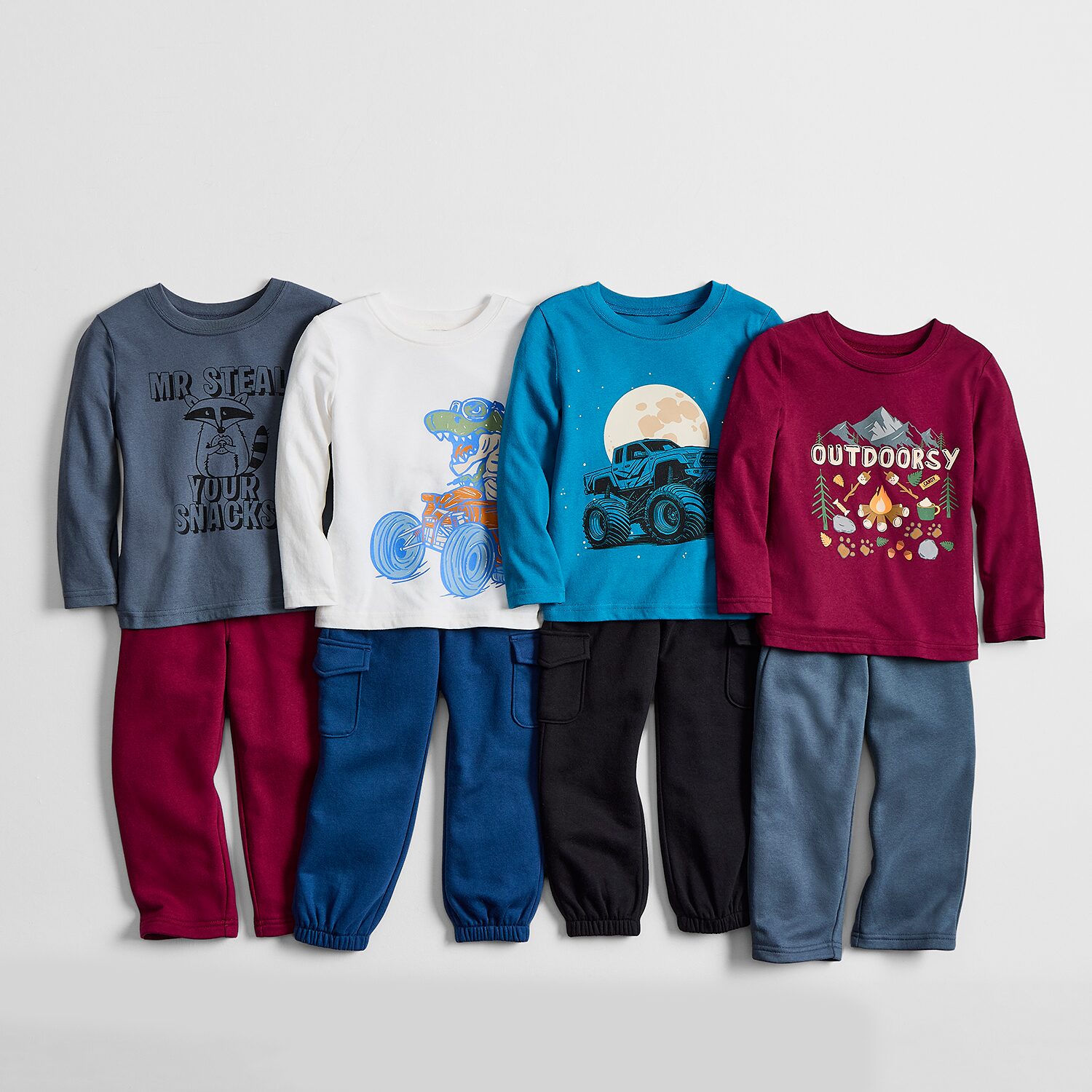 Okie Dokie Toddler & Little Boys Cinched Regular Fit French Terry Pull-On Pant