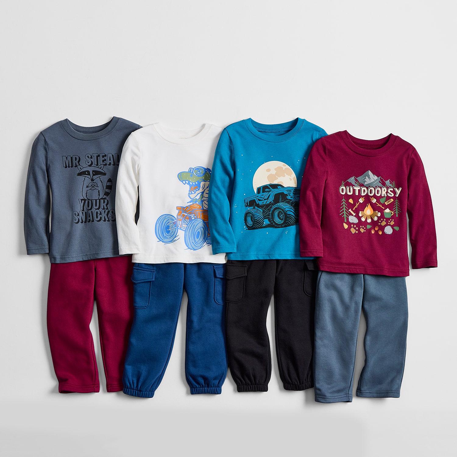 Okie Dokie Toddler & Little Boys Cinched Regular Fit French Terry Pull-On Pant