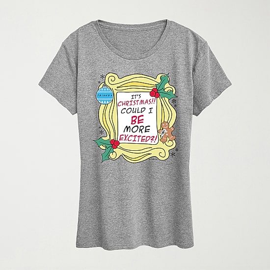 Its Christmas Womens Crew Neck Short Sleeve Regular Fit Friends Graphic T-Shirt