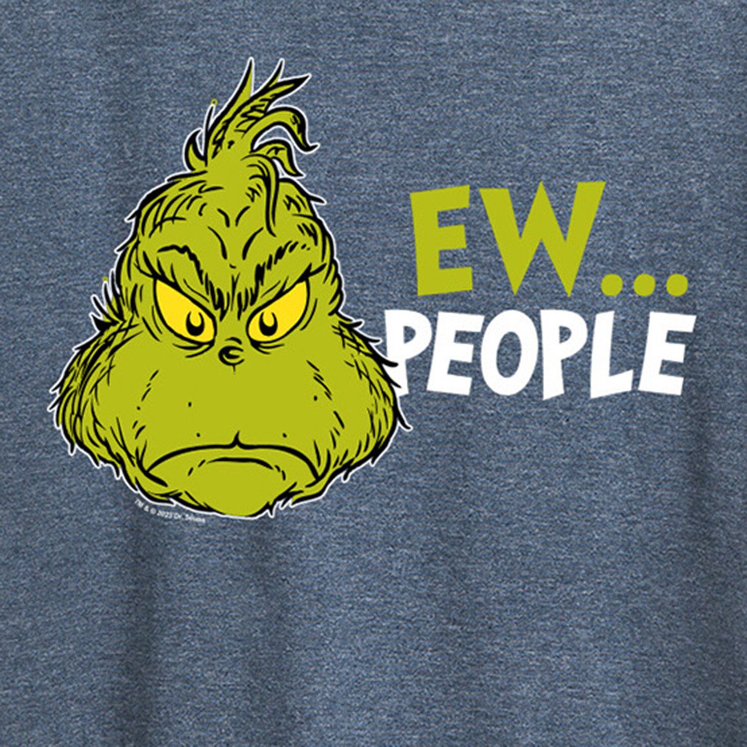 Ew People Womens Crew Neck Short Sleeve Regular Fit Grinch Graphic T-Shirt
