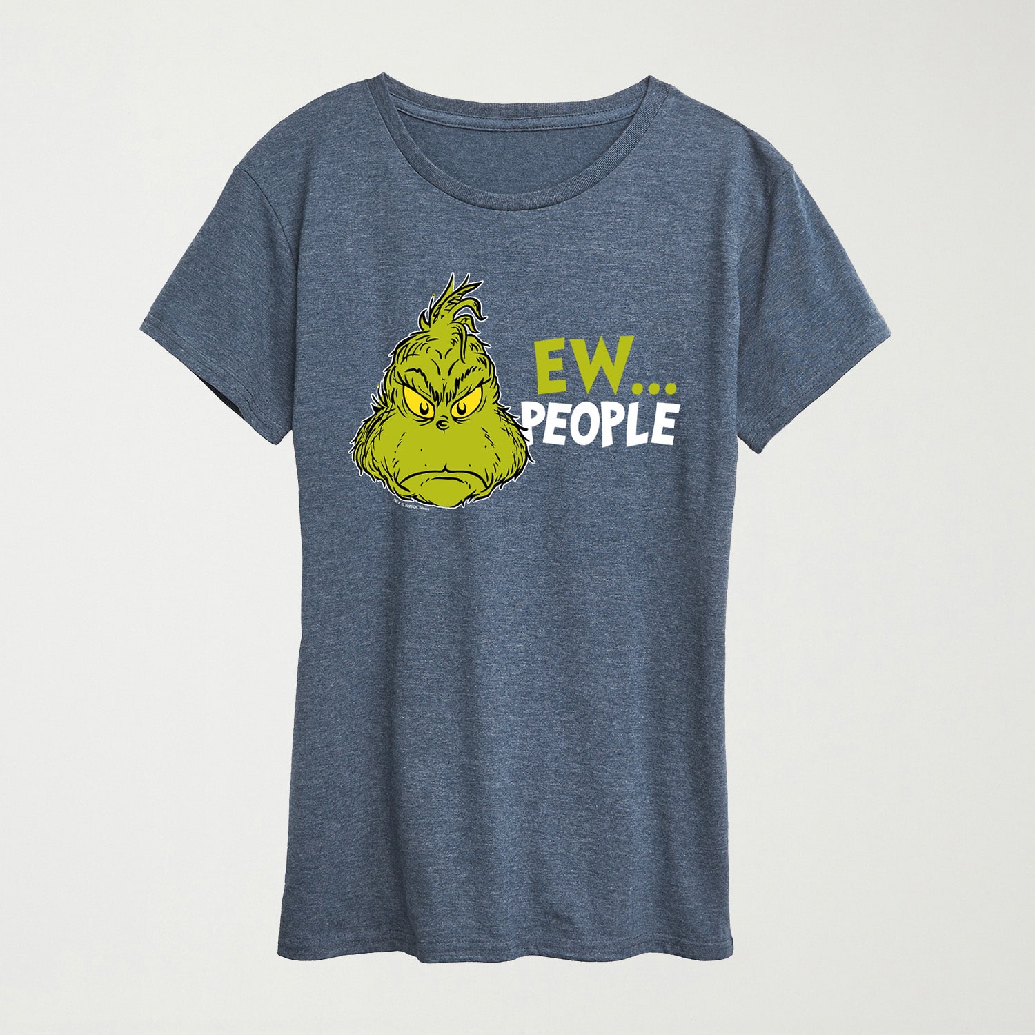 Ew People Womens Crew Neck Short Sleeve Regular Fit Grinch Graphic T-Shirt