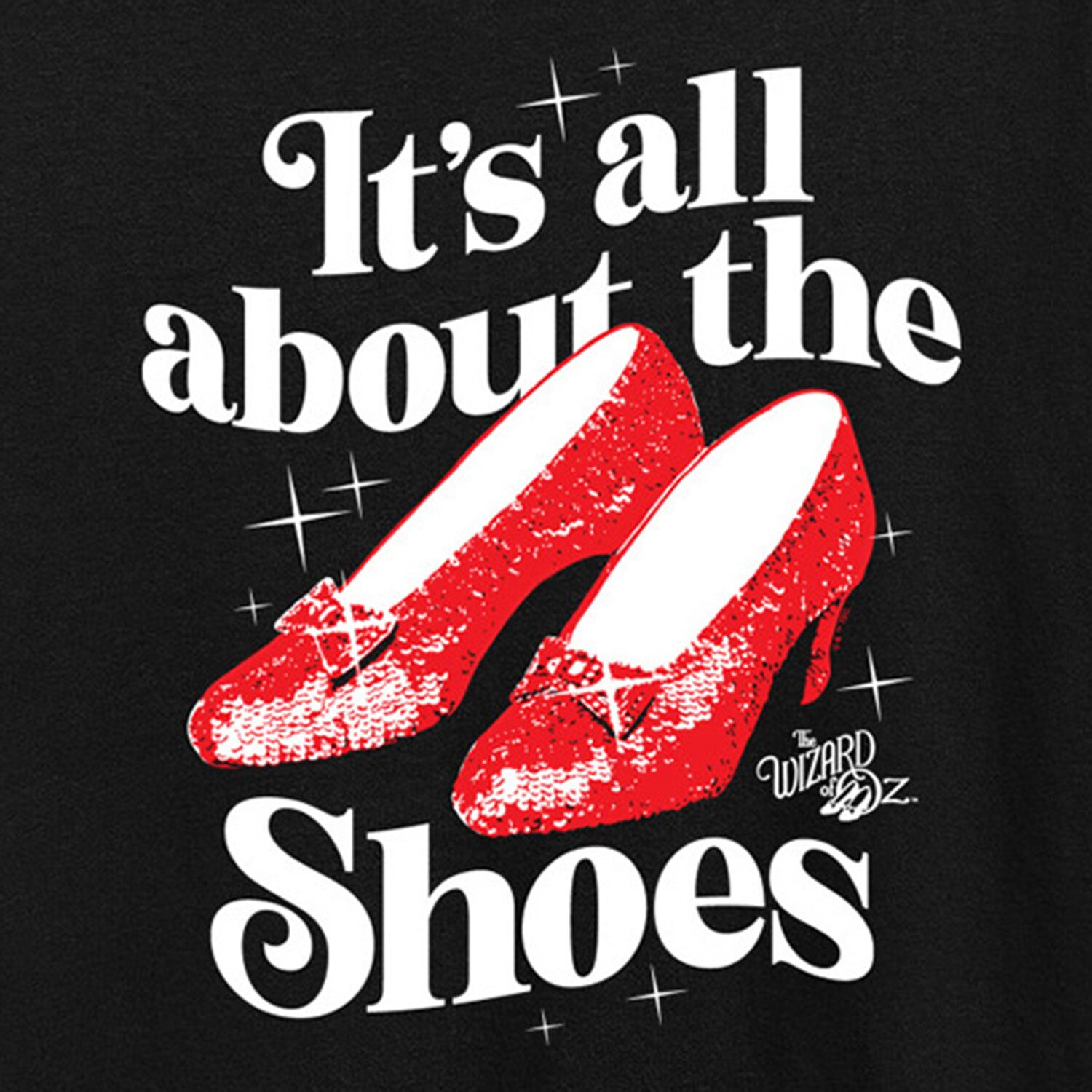 All About The Shoes Womens Crew Neck Short Sleeve Regular Fit Wizard of Oz Graphic T-Shirt