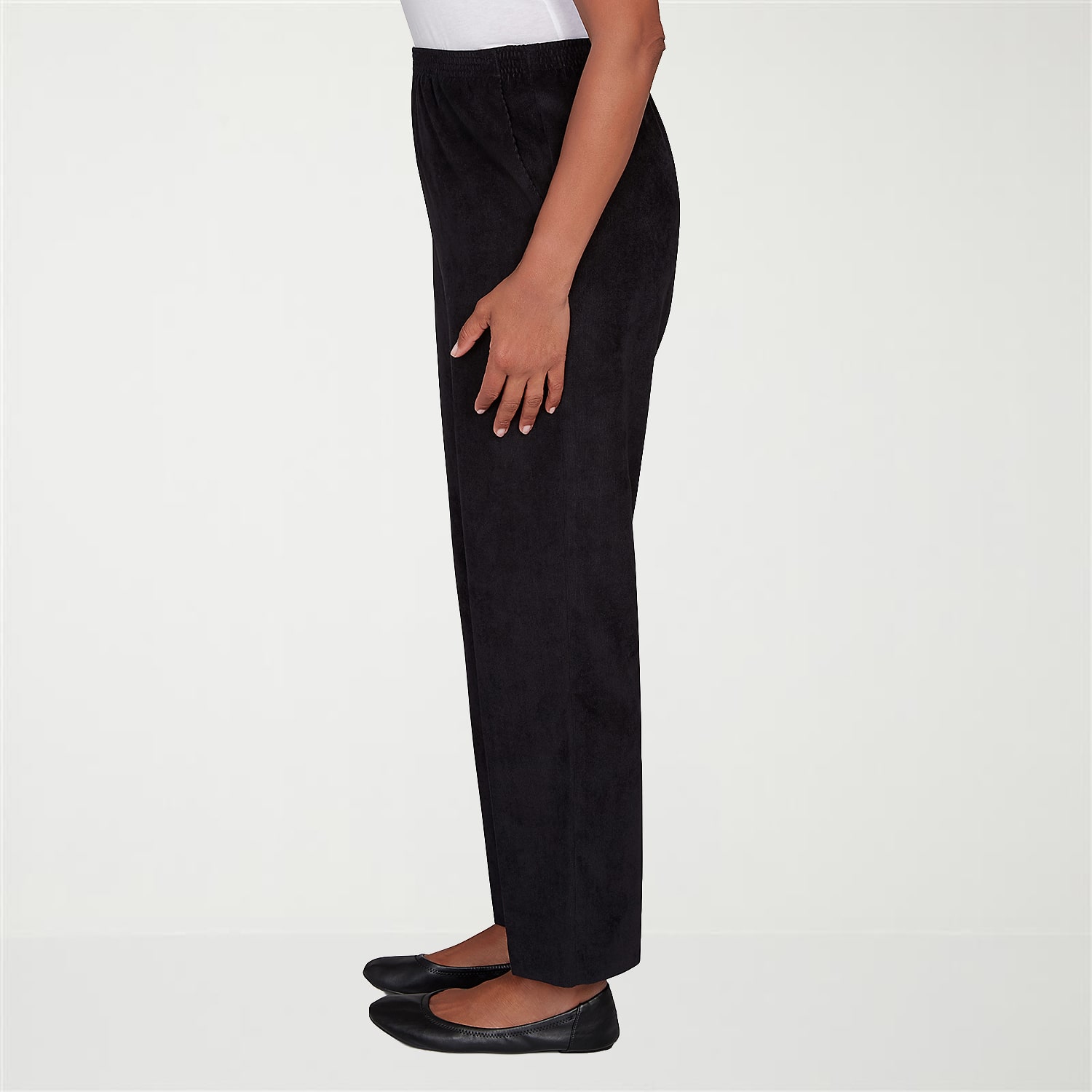 Alfred Dunner Classics Womens Straight Mid Rise Pull-On Pant