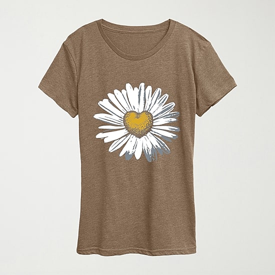 Womens Crew Neck Short Sleeve Regular Fit Graphic T-Shirt