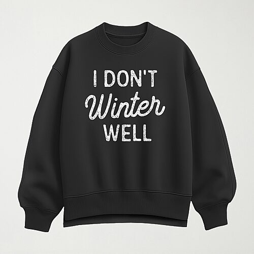 Hybrid Tees Womens Crew Neck Long Sleeve Pullover Sweater In Black