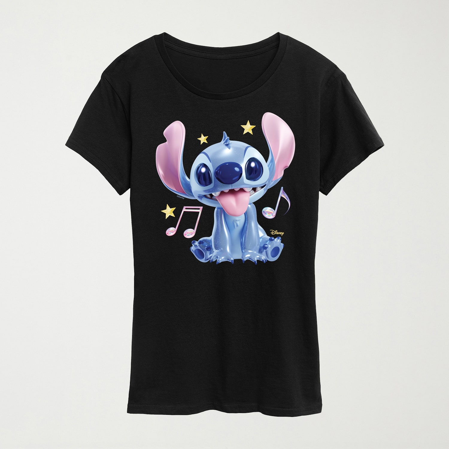 Music Womens Crew Neck Short Sleeve Regular Fit Graphic T-Shirt