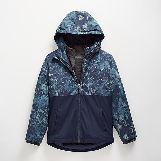 Free Country Little & Big Kid Boys Hooded Water Resistant Heavyweight System Jacket