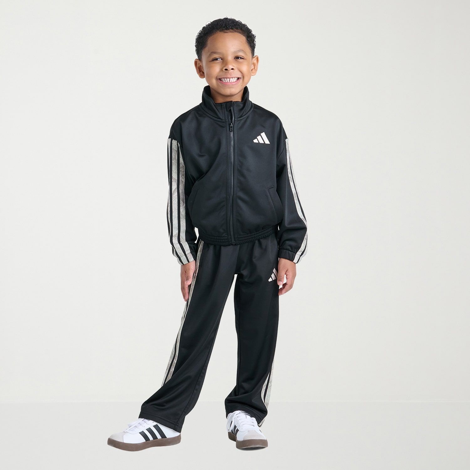 adidas Little Boys Logo Knit 2-pc. Track Suit