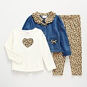 Little Lass Toddler Girls 3-pc. Pant Set