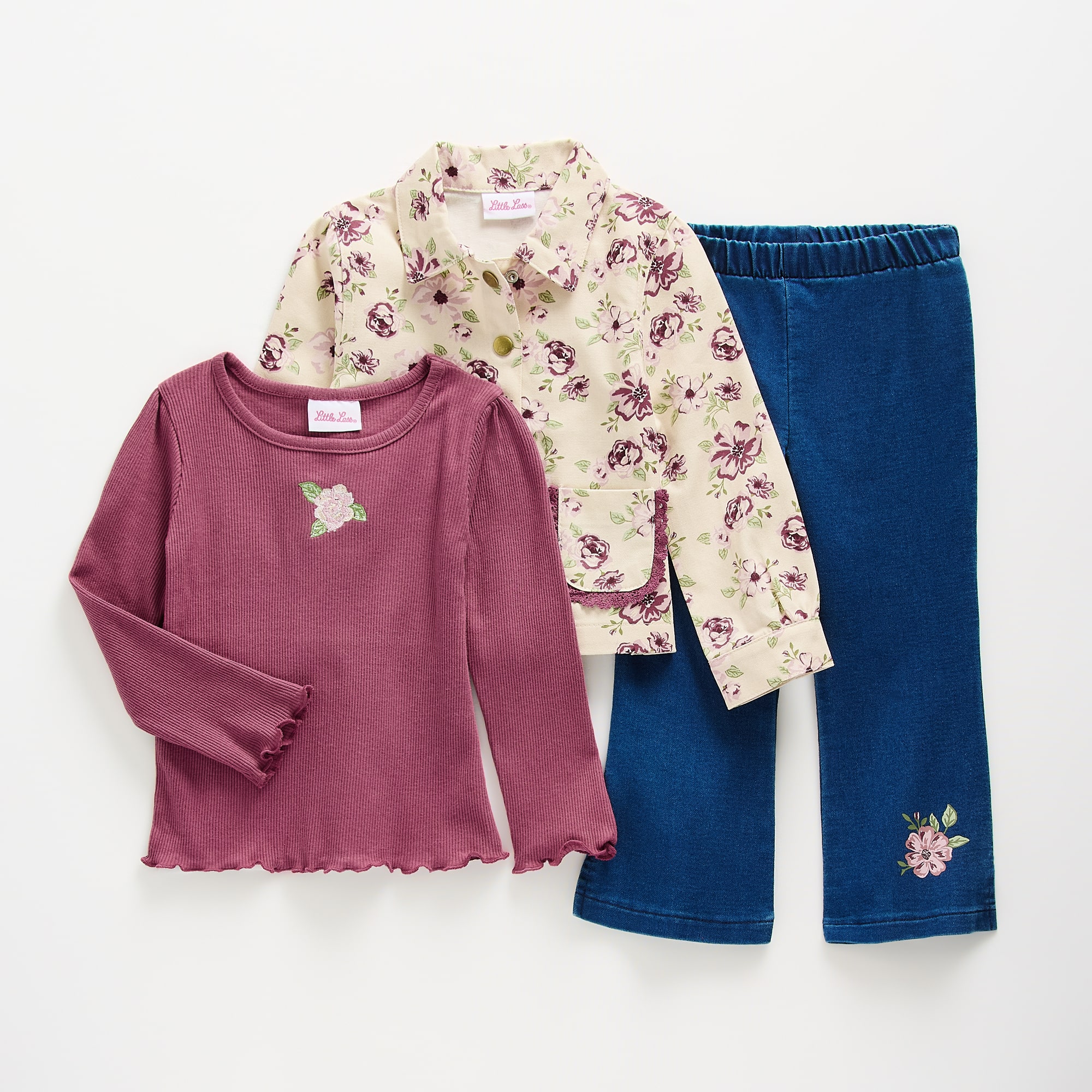 Little Lass Toddler Girls 3-pc. Pant Set
