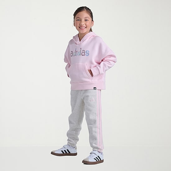 adidas Little Girls Knit 2-pc. Pant Set