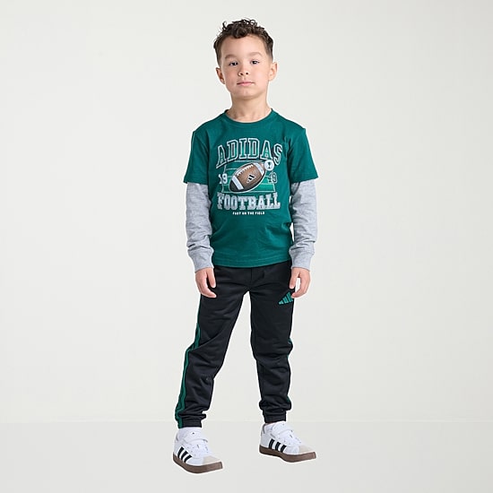 adidas Toddler Boys Jersey 2-pc. Pant Set