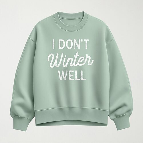 Hybrid Tees Womens Crew Neck Long Sleeve Pullover Sweater In Green