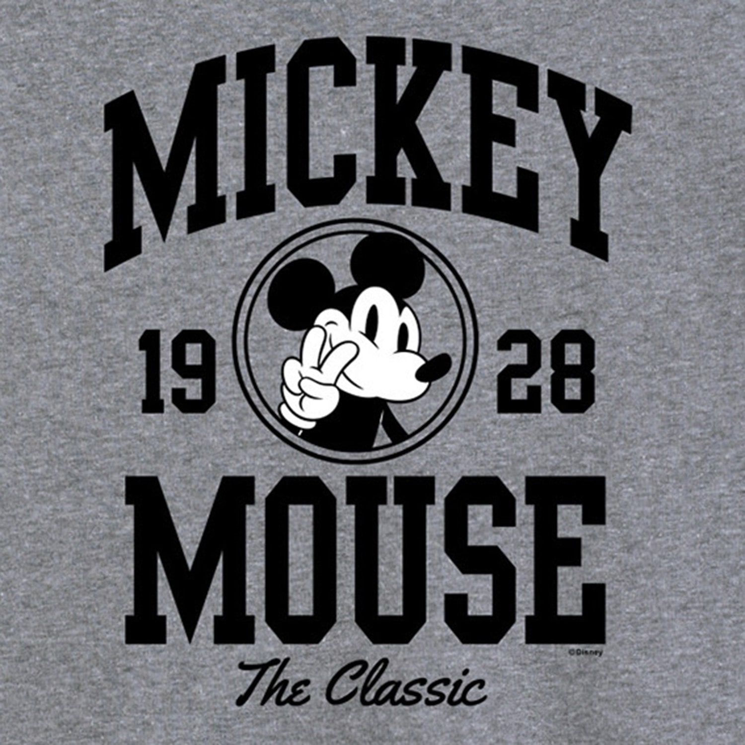 Collegiate The Classic Womens Crew Neck Short Sleeve Regular Fit Mickey Mouse Graphic T-Shirt