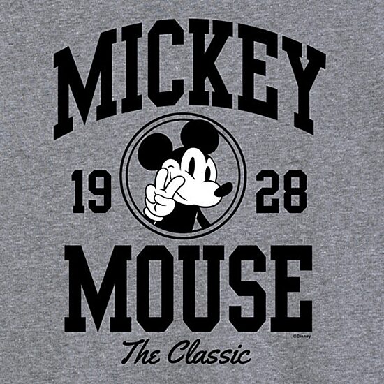 Collegiate The Classic Womens Crew Neck Short Sleeve Regular Fit Mickey Mouse Graphic T-Shirt