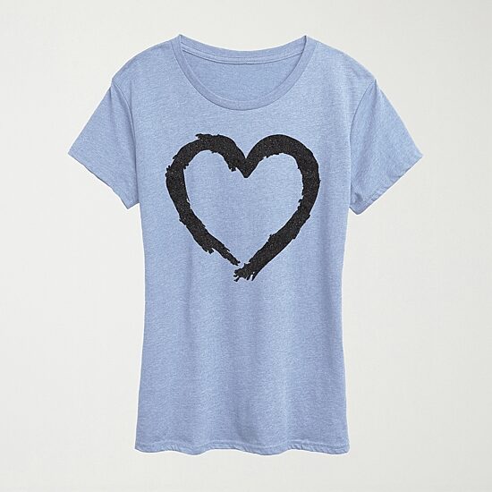 Womens Crew Neck Short Sleeve Regular Fit Graphic T-Shirt