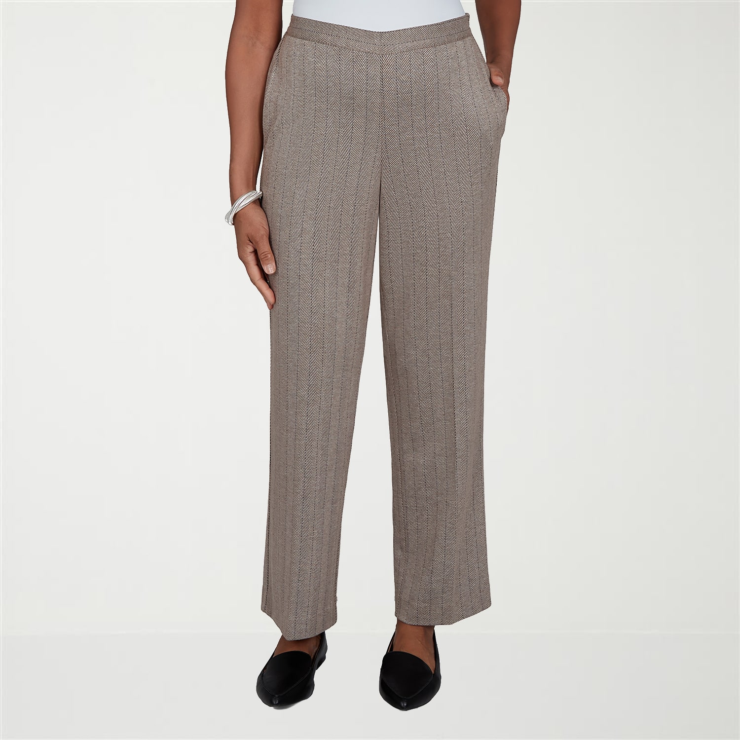 Alfred Dunner Regent Street Womens Straight Pull-On Pant