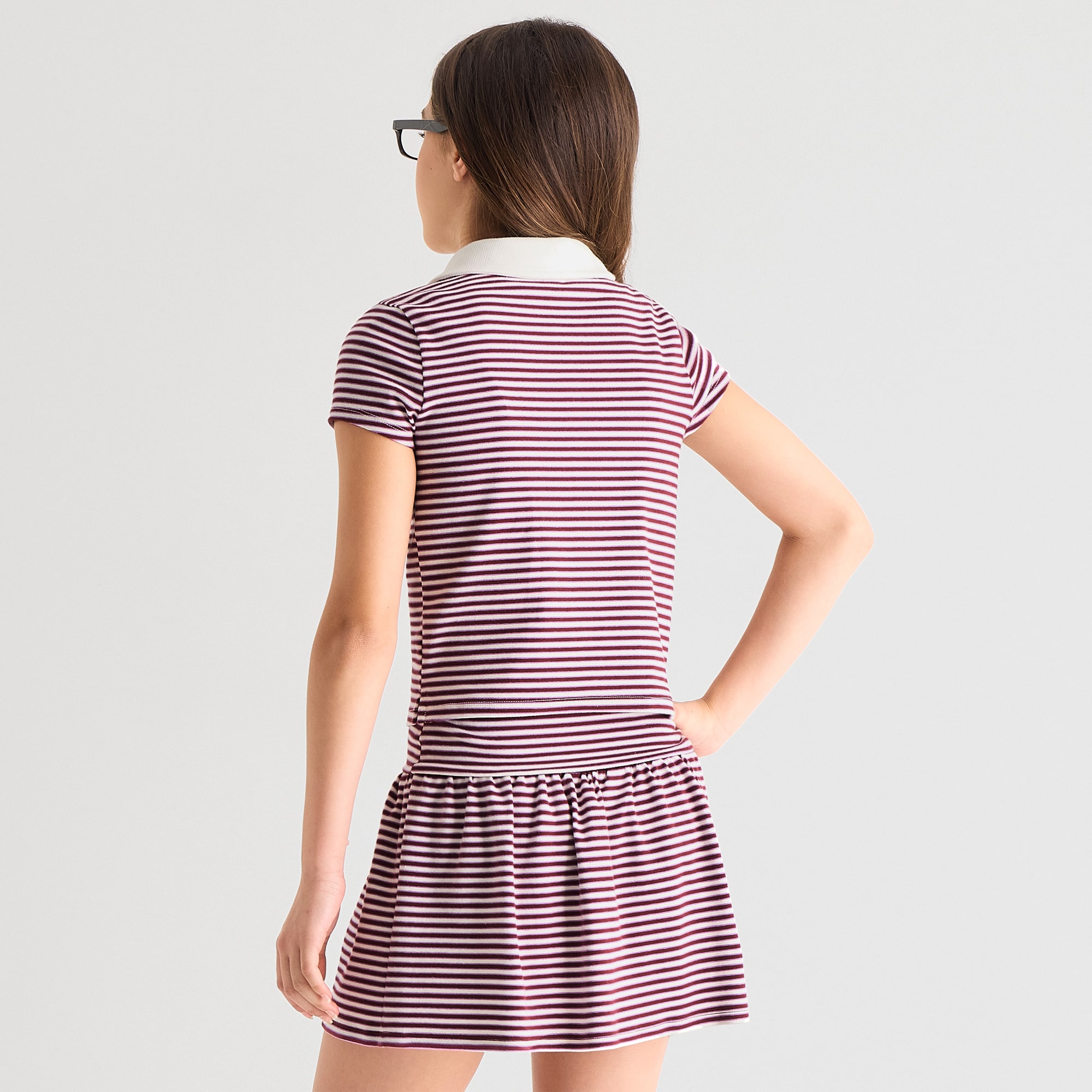 Eyeshadow Big Kid Girls Short Sleeve Regular Fit Polo Shirt