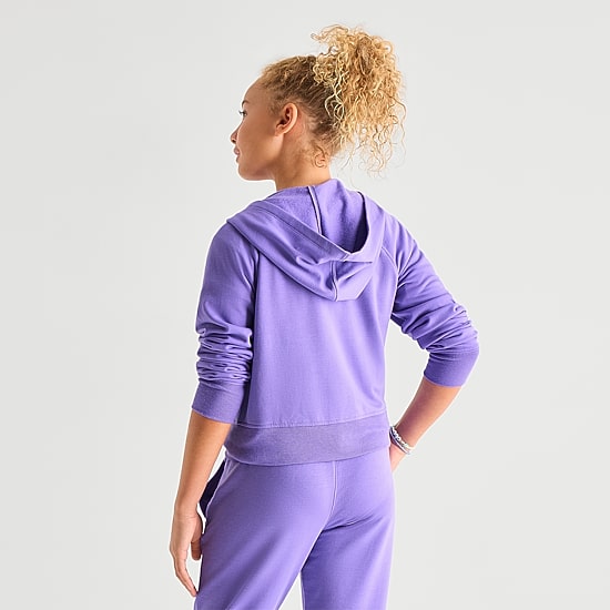 Xersion Super Soft Little & Big Kid Girls Long Sleeve Zipper Active Hoodie