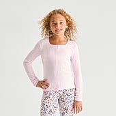 Thereabouts Little & Big Kid Girls Square Neck Long Sleeve T-Shirt