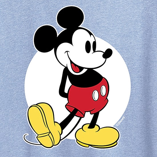 Womens Crew Neck Short Sleeve Regular Fit Mickey Mouse Graphic T-Shirt