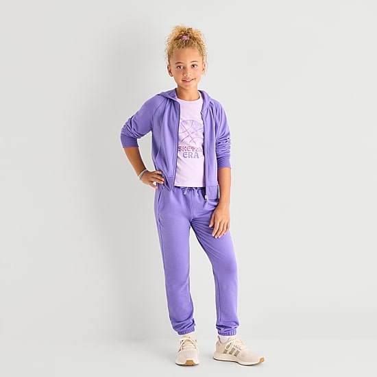 Xersion Super Soft Little & Big Kid Girls Long Sleeve Zipper Active Hoodie