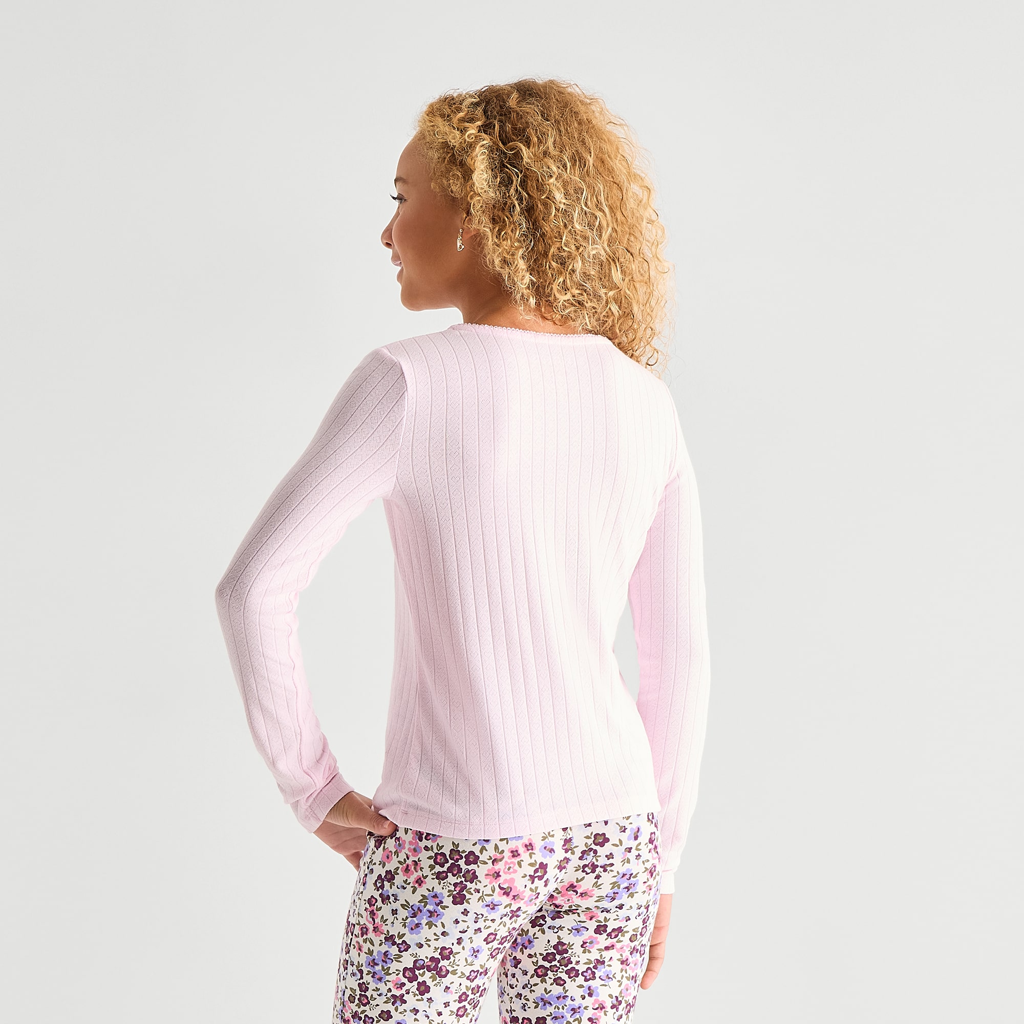 Thereabouts Little & Big Kid Girls Square Neck Long Sleeve T-Shirt