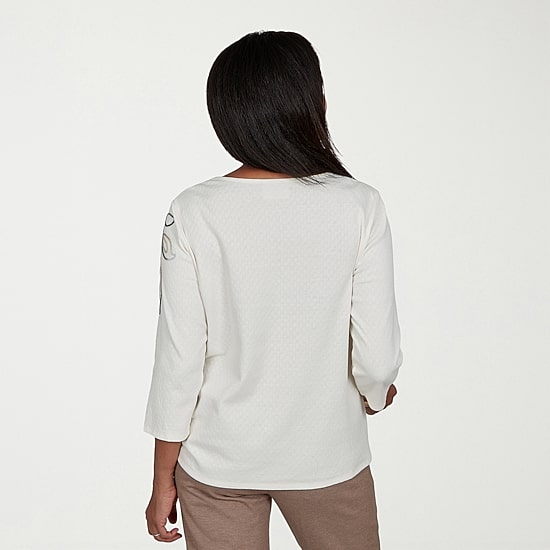 Alfred Dunner Regent Street Womens Crew Neck 3/4 Sleeve T-Shirt