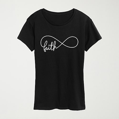 Hybrid Tees Womens Crew Neck Short Sleeve Regular Fit Graphic T-shirt In Black