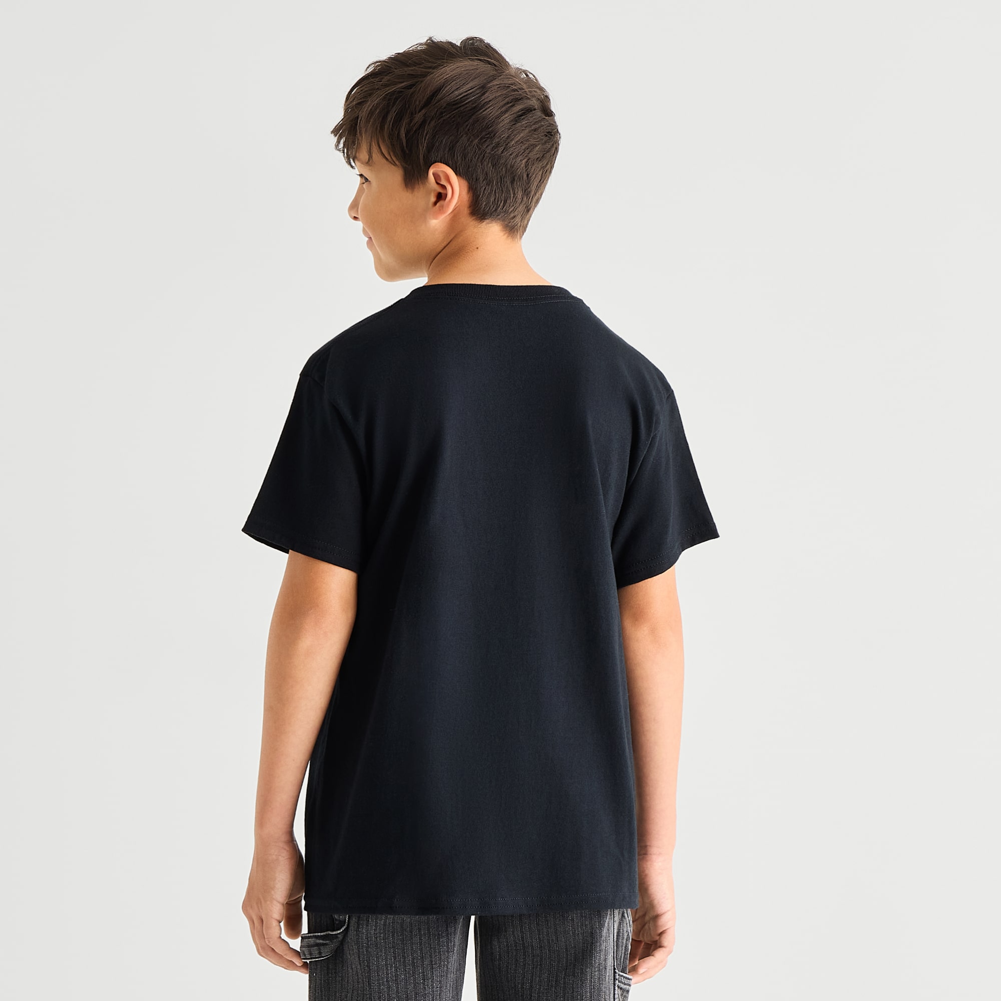 Mandalorian Little & Big Kid Boys Crew Neck Short Sleeve Regular Fit Star Wars Graphic T-Shirt