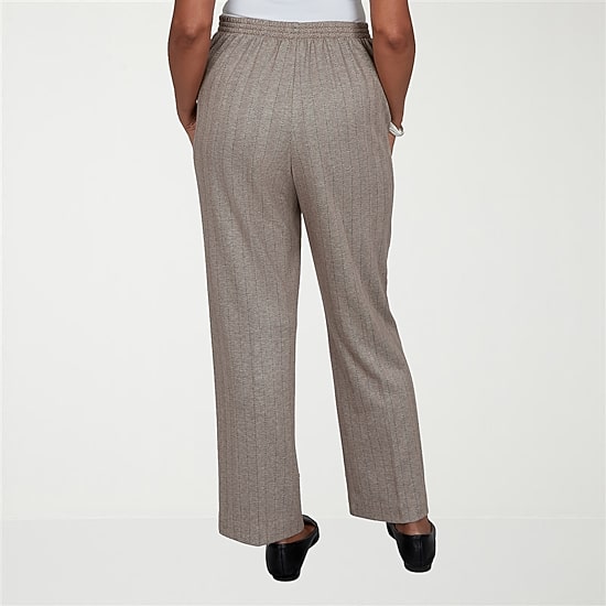 Alfred Dunner Regent Street Womens Straight Pull-On Pant