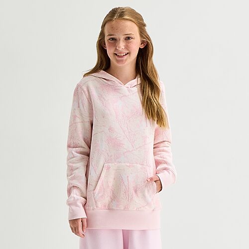 Thereabouts Little & Big Kid Girls Long Sleeve Fleece Hoodie In Pink