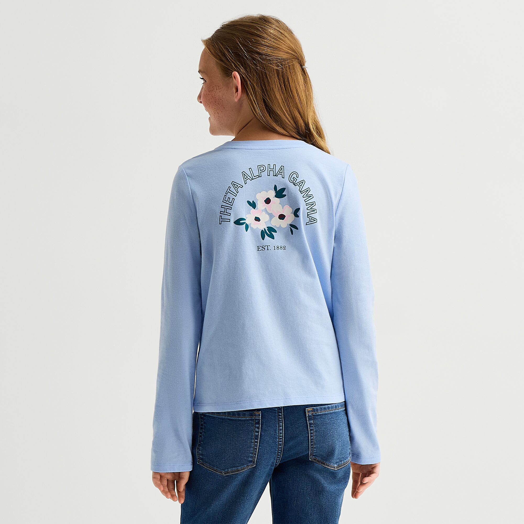 Thereabouts Little & Big Kid Girls Crew Neck Short Sleeve Classic Fit Graphic T-Shirt