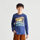 Thereabouts Little & Big Kid Boys Crew Neck Long Sleeve Regular Fit Graphic T-Shirt