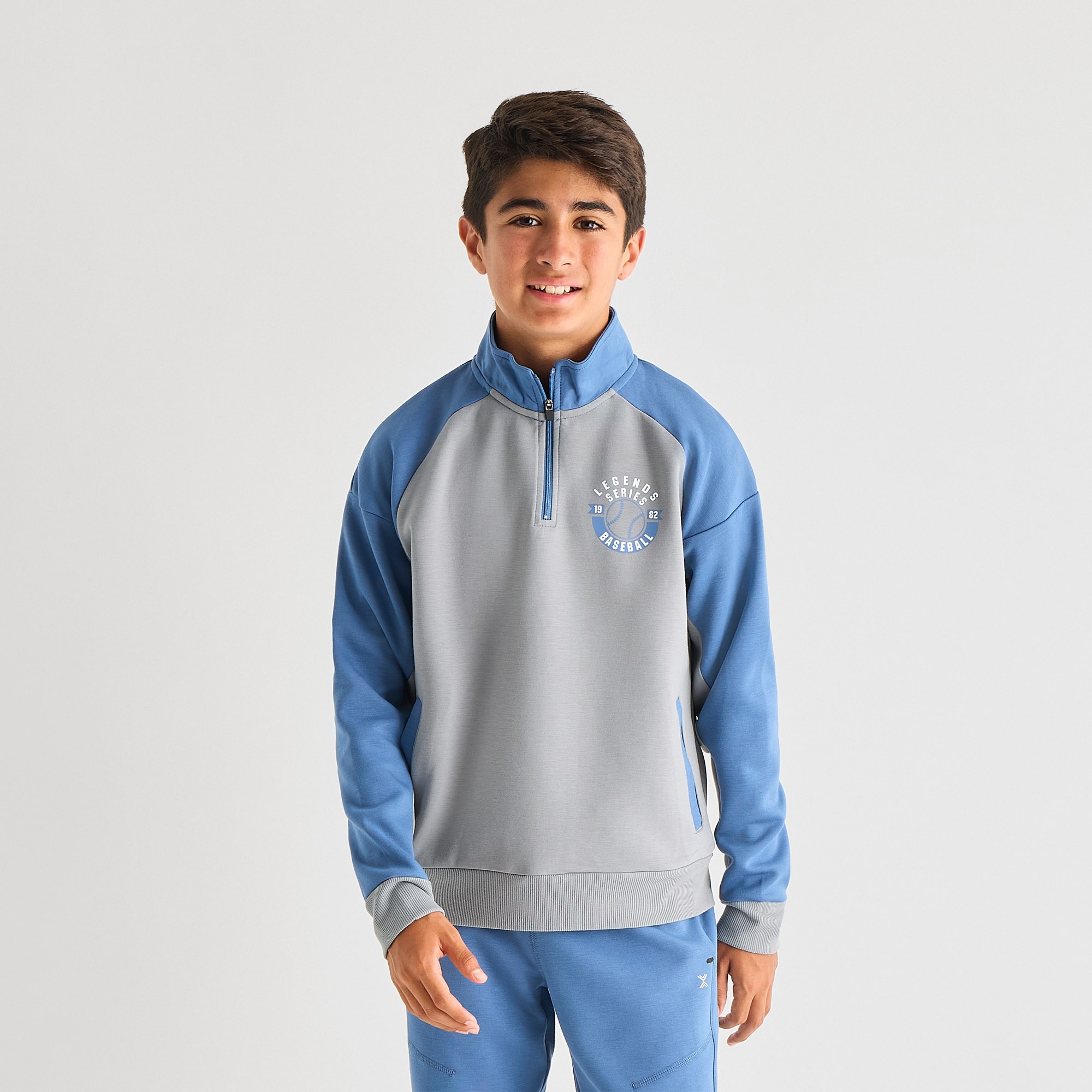 Xersion Little & Big Kid Boys Mock Neck Long Sleeve Active Quarter-Zip Pullover