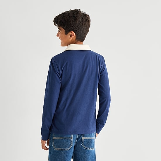 Thereabouts Little & Big Kid Boys Bodysuit Closure Easy-on + Easy-off Adaptive Long Sleeve Bodysuit