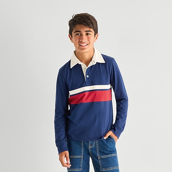 Thereabouts Little & Big Kid Boys Bodysuit Closure Easy-on + Easy-off Adaptive Long Sleeve Bodysuit