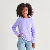 Thereabouts Little & Big Kid Girls Crew Neck Long Sleeve T-Shirt