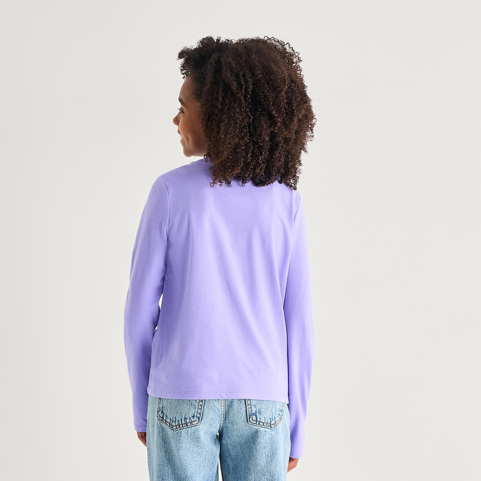 Thereabouts Little & Big Kid Girls Crew Neck Long Sleeve T-Shirt