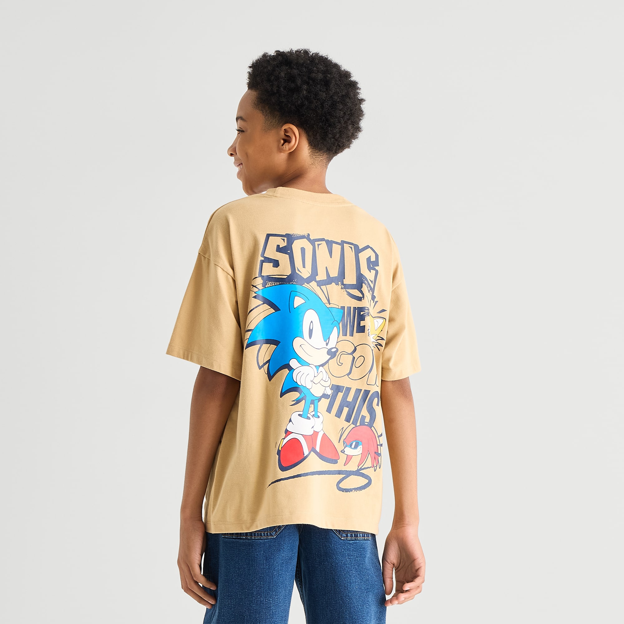 Little & Big Kid Boys Crew Neck Short Sleeve Oversized Sonic the Hedgehog Graphic T-Shirt