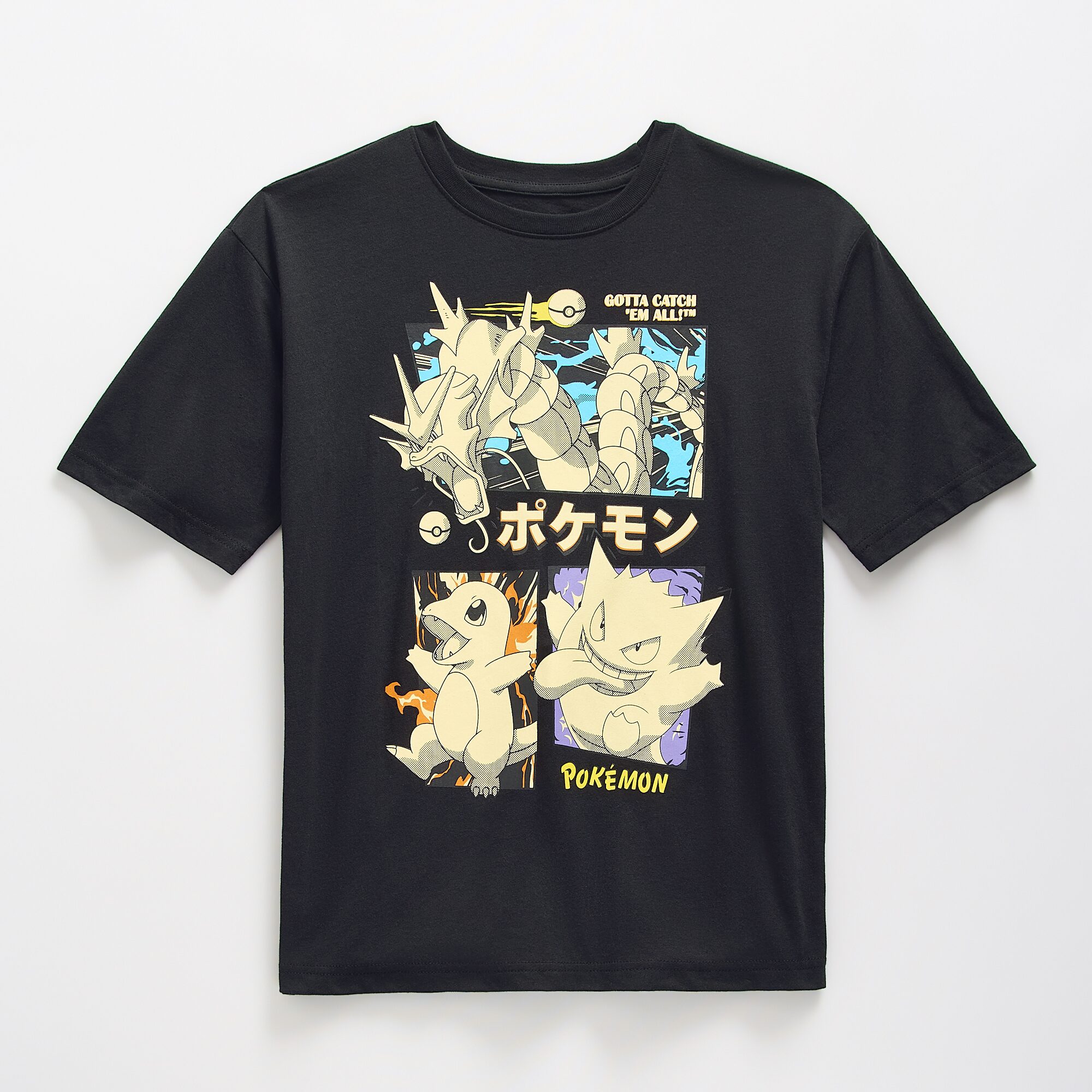 Little & Big Kid Boys Crew Neck Short Sleeve Oversized Pokemon Graphic T-Shirt