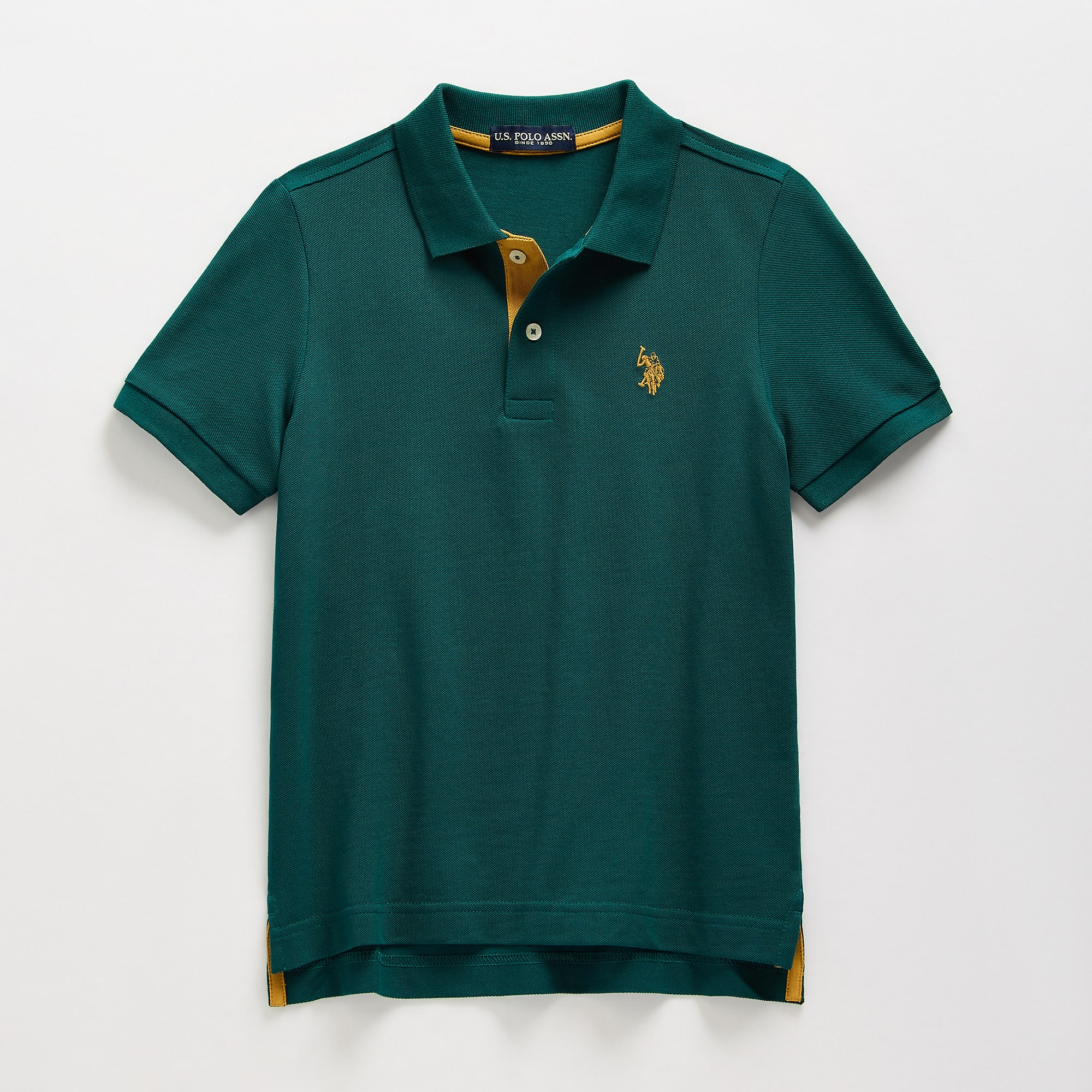 U.S. Polo Assn. Little & Big Kid Boys Short Sleeve Regular Fit Embroidered Shirt