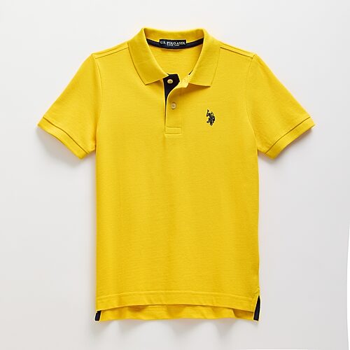 U.s. Polo Assn Little & Big Kid Boys Short Sleeve Regular Fit Embroidered Polo Shirt In Yellow