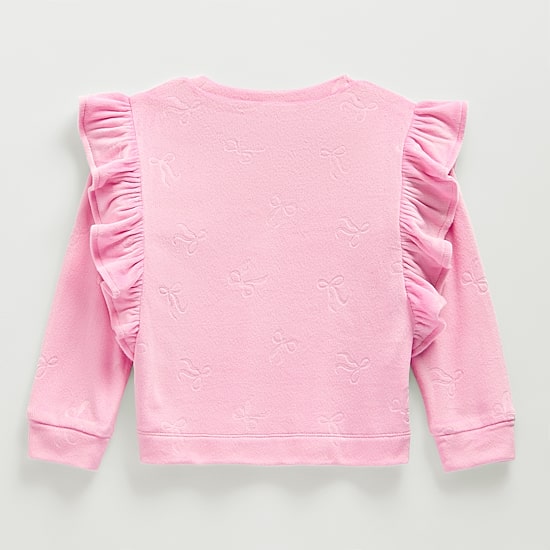 Okie Dokie Toddler & Little Girls Round Neck Long Sleeve Sweatshirt