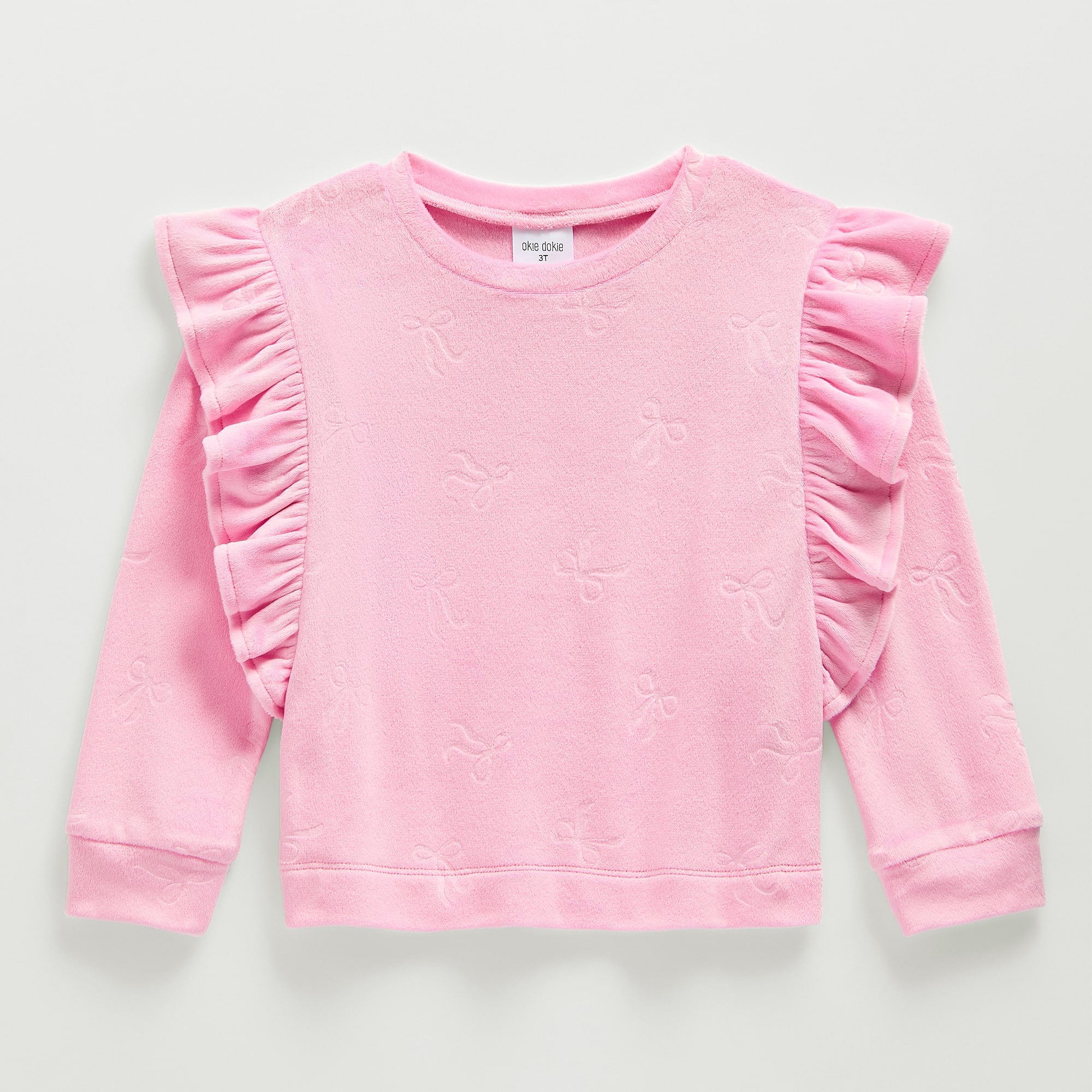 Okie Dokie Toddler & Little Girls Round Neck Long Sleeve Sweatshirt